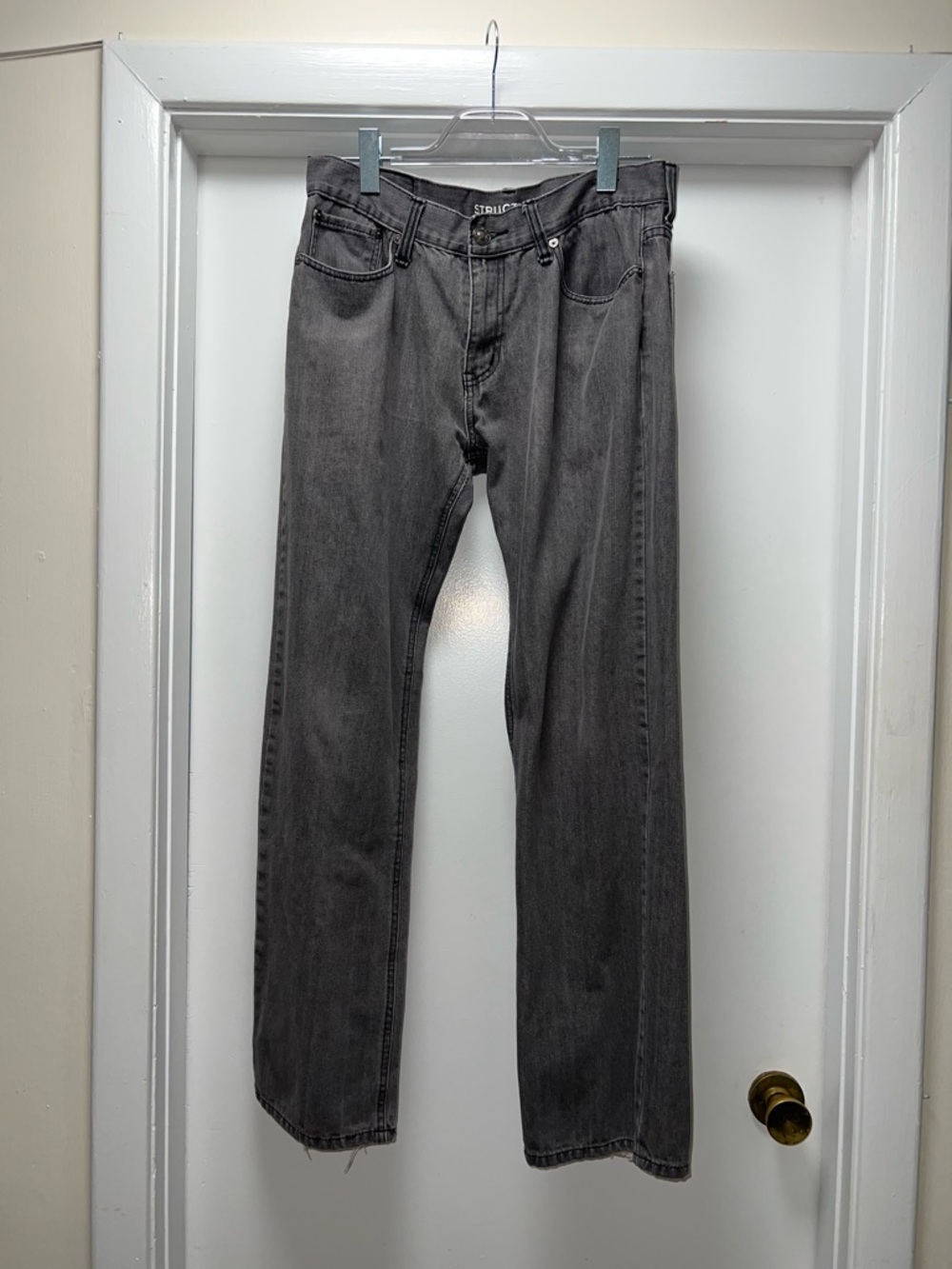 Men’s Structure Slim Straight Grey Wash Denim